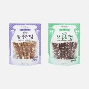 펫더맨 오래먹는개껌 강아지치킨 연어 비프 스틱 간식 15개입