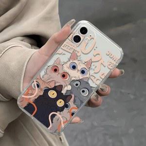 삼성 갤럭시 Xcover5 A24 A15 A23 A35 A55 buddy3 Quantum 2 점프 소프트 보호 쉘 at m130s 용 멋진 고양이 전화 케이스