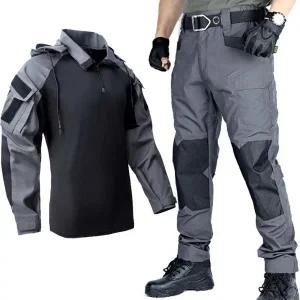 전술 유니폼 복 방지 훈련 양복 카모 바지 남성 의류 복장 전투 셔츠 Airsoft Paintball Mens Army Set