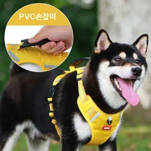 중대형견 손잡이형 탄탄 하네스 2종 리드줄 미포함중형 애가슴 고양이 강아지 펫용품 튼튼한 외출