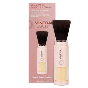 얼굴 SPF 30용 미네랄 퓨전 브러시온 파우더 자외선 차단제 반투명 저자극성, 무독성 TSA 및 여행 UVA UVB 보호 기능이 있는 데일리 선 케어