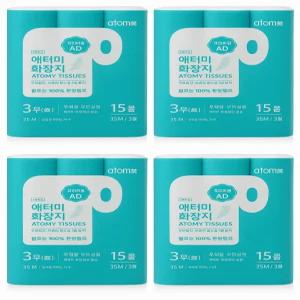 애터미 화장지 4D(35M x 15롤) x 4팩