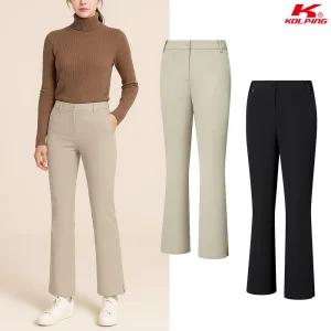 콜핑 2193PK547W 나일론 부츠컷 절개 스트레치 여자 가을 바지