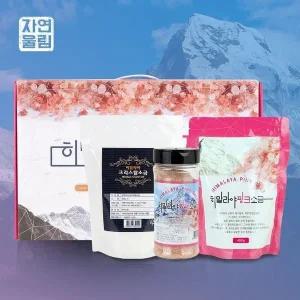 고품질 자연울림 핑크소금 선물세트 A 소금세트 소금답례품 소금입욕제 소금선물세트 (WFK04O6)