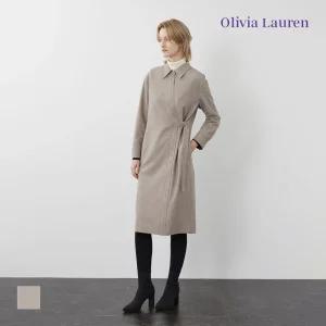 [올리비아로렌] 벨트 H라인 원피스_VOCOA3W9236