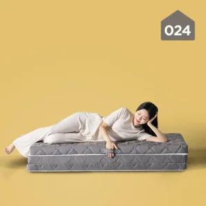 024홈 미니멀 푹신한 손잡이 3단 접이식 토퍼 매트리스 8cm 슈퍼싱글