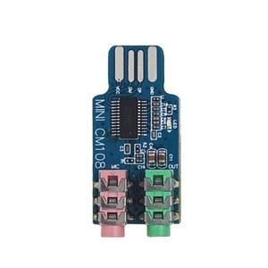 G5AA CM108 랩톱 컴퓨터 용 USB 드라이브 프리 사운드 카드 3.5mm 마이크 잭 카드가 포함 된 외부 모듈