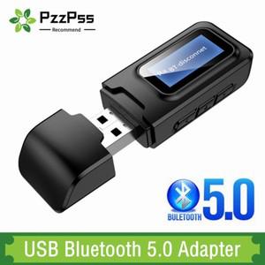 USB Bluetooth 5.0 오디오 수신기 송신기 3.5mm AUX 잭 RCA 무선 어댑터 TV 차량용 PC 헤드폰 용 드라이버