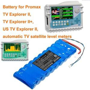 Promax TV Explorer II + US 용 Cameron Sino 13000mAh 배터리 자동 위성 레벨 미터