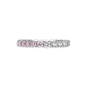 [도로시] 14k 클래식 랩 다이아몬드 투톤 이터니티 반지(2.5mm)_핑크