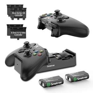 Xbox One/Xbox Series X|S용 Smatree 컨트롤러 충전소, One/X와 호환되는 듀얼 충전 도크|S, One X/S/Elite, 2x2600mAh 충전식 배터리