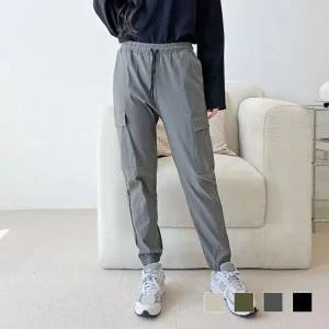 [하프클럽/]루즈핏 배기바지 허리밴딩 면 빅사이즈 일자 세미