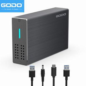 GODO 듀얼 베이 SATA SSD HDD USB3 외부 인클로저 드라이브 III II 하드 지원 5인치 UASP RAID