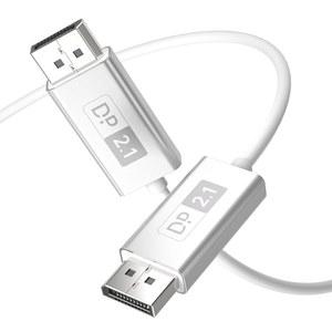 후아함 디스플레이포트 2.1 광섬유 케이블 10피트, DP [16K@30Hz, 8K@60Hz, 4K@240Hz] 40Gbps 비디오 디스플레이 포트 코드 지원 UHBR10/HDCP/HDR10, 게임 모니터 그래픽 PC용 FreeSync G-Sync