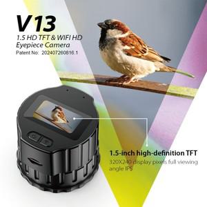 V13 WiFi HD TFT(320*240) 전자 접안 렌즈 카메라 미니 단안 천문 망원경 레코더 1.5 인치 화면