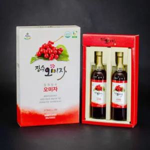 [선물용] 청정장수오미자 오미자 청 375ml 2개입 / 엑기스