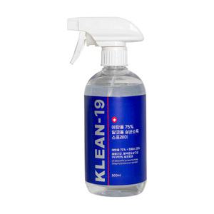 KLEAN-19 에탄올75% 소독 살균 알콜 스프레이 500ml
