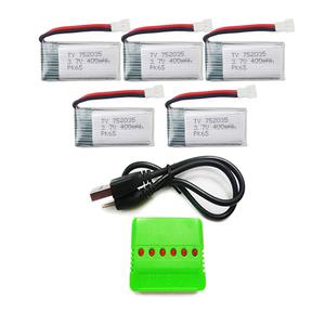 슈퍼소닉 3.7v 400mah 드론배터리 5개 6in1충전기세트