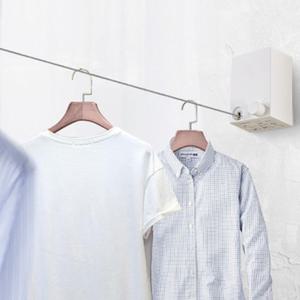 무타공 스텐와이어빨래줄 건조걸이로프 코팅 고시원 다용도실 원룸
