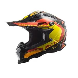 LS2 MX470 EVO ARCHED 블랙 옐로우 레드 오프로드 헬멧