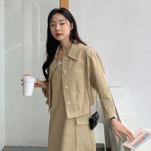 [공구우먼] [제작] 쟈빗 면 크롭 자켓 74038 빅사이즈 여성의류