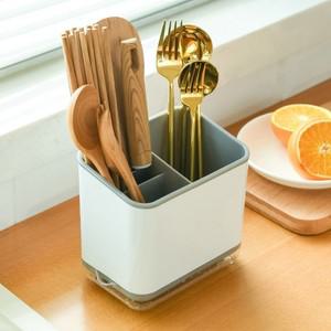 숟가락통 물빠짐 수저통 물받침 수저집 조리도구통 칸분리 3칸
