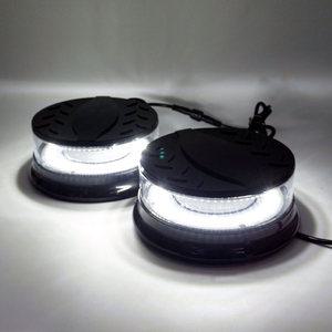 DC 12V24V 겸용 360원형 워닝 16패턴 싸이키 LED 경광등 2구 화이트