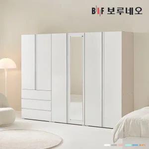 [착불]보루네오 타키 2400 FF세트 장롱 장농 이불장 안방 작은방 원룸 서랍 거울 8자