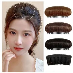 여성용 정수리 볼륨 부분가발 헤어 뽕 머리핀 간편