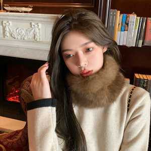 댕댕구리 밍크 워머 천연워머 머플러 넥워머