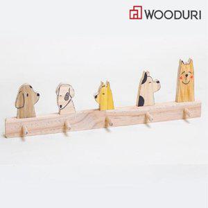 우드리 목공체험 강아지가족 다용도걸이 5걸이 교구 DIY 키트 수업 교육 영상 제공