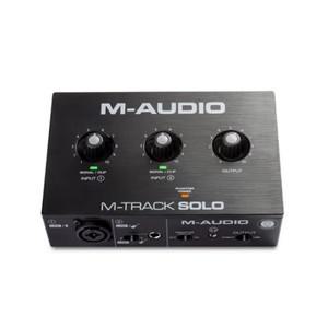 M-AUDIO M-Track SOLO 전문 사운드 카드, 2 채널 USB 녹음 인터페이스, Mac 및 PC용 크리스탈 프리앰프 포