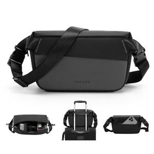 야커스 카메라 슬링백, 사진용 경량 크로스바디 케이스, 캐논 니콘 소니 SLR DSLR 미러리스 및 렌즈용 방수 가죽 코팅 컴팩트 가방, 소형, 블랙