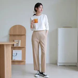 [르포엠]프렌치린넨 블렌드 보네르 스트레이트 팬츠 3종세트