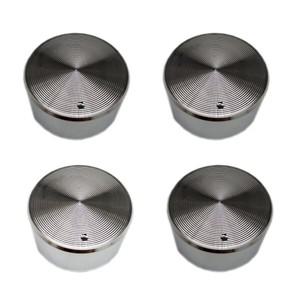 4PCS 가스 스토브 로터리 스위치 금속 손잡이 아연 크롬 라운드 쿠커 부품 Electrolux Bosch 용 주방 액세