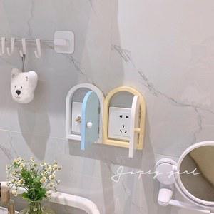 콘센트커버 보일러가리개 벽콘센트 덮개 블랙 벽걸이 액자형 조명 스위치 유용한 나무 선반