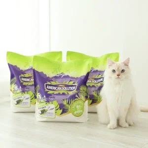 [에스이랜드]아메리칸솔루션 카사바 베이직 4.55kg 먼지없는 고양이모래 x3봉(1박스)