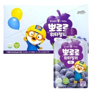 (120ml) 뽀로로 워터 젤리 포도 x40개입/캠핑/운동회/단체/음료수/가게/소풍/학생/간식/학원/학교/음료