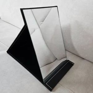 [콩심팥심]가죽 접이식 탁상 거울 화장 스탠드 화장대 미용실
