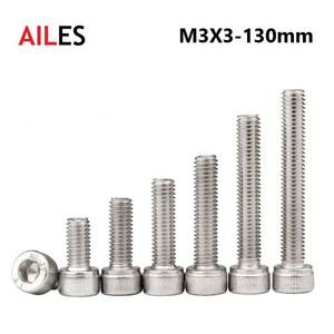M3 A2 12 70 120 육각 M3X3 40 304 스틸 스테인레스 50100 DIN912 육각형 130MM 소켓 나사 30 머리 볼트 알렌 10 35 110 45