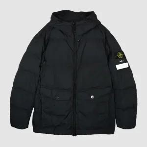 스톤아일랜드 25FW 크링클랩스 와펜 후드 패딩 블랙 K2S15 4100011 S0A23 V0029