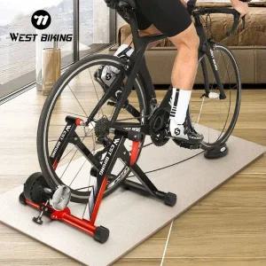자전거로라 롤러 WEST BIKING 실내 사이클링 트레이너 저항 와이어 제어 자전거 MTB 바이크 사무실 6단 속