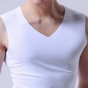 남성 아이스 실크 러닝 셔츠 무봉제 쿨 민소매 셔츠 메리야스