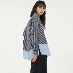 [made by LAP] 스트라이프배색 오버핏셔츠 AQ1WB263