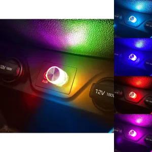 자동차 차량용 LED 미니 USB 무드등 풋등 컬러플래시/램프/갤럭시/조명/엠비언트라이트/레이저/LED바/등/엠