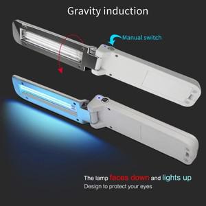 휴대용 방수 접이식 가정용 USB 충전 LED UVC, 실내 소독용 조명, 254nm UV 램프, 3W