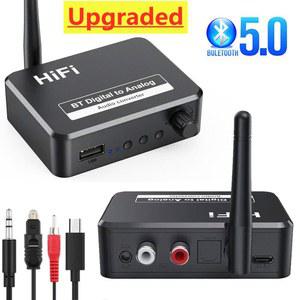 디지털 아날로그 오디오 DAC 컨버터 어댑터 SPDIF 광학 토스링크 5MM AUX 옥스 생성기 RCA 블루투스 리시버