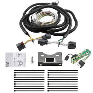 58903 Jeep 랭글러 JK 2007-2018용 커스텀 핏 4핀 RV 견인 딩기 차량용 배선 하네스 키트, 플랫 순수 구리선