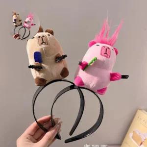카피바라 인형 머리띠 선물 쓸데없는 킹받는 웃긴