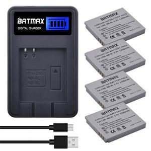 Batmax NB-4L 배터리 + LCD USB 충전기 Canon IXUS 50 55 60 65 80 75 100 I20 110 115 120 130 IS 117 220